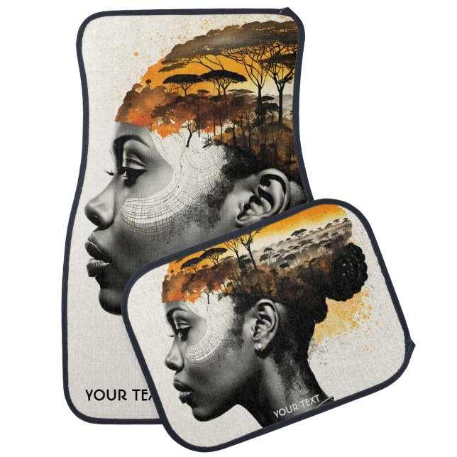 Fantasy Cute Vivid Africa Dual Exposure Car Floor Mat (Set)