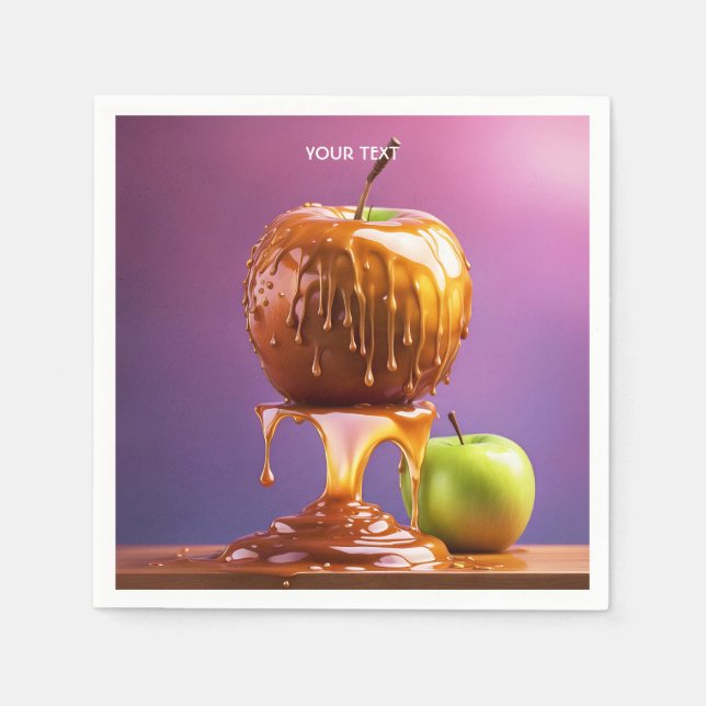 Fantasy Cute Vivid Apple Caramel Syrup Napkins (Front)