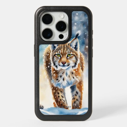 Fantasy Cute Vivid Baby Lynx Snow iPhone 15 Pro Case