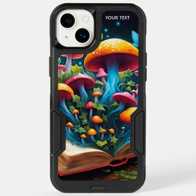 Fantasy Cute Vivid Book Mushrooms Forest Otterbox iPhone Case (Back)