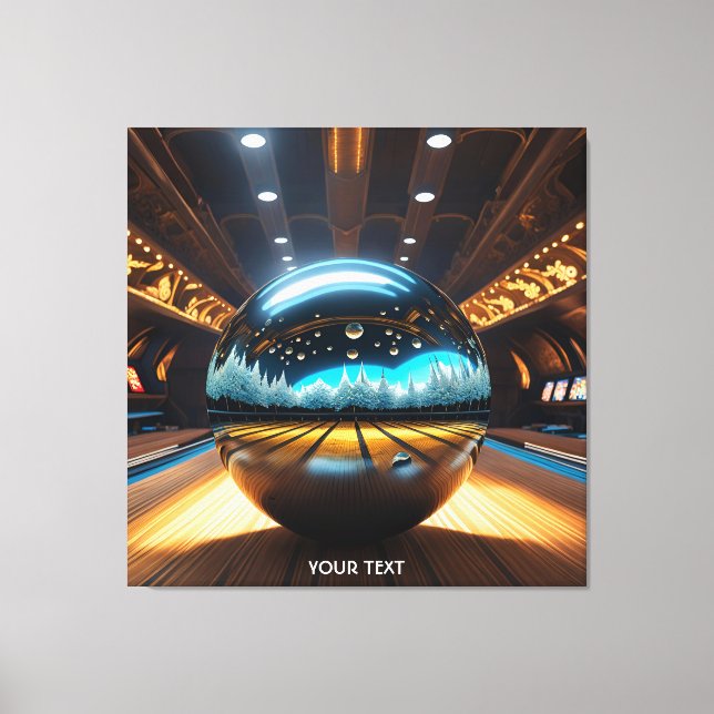 Fantasy Cute Vivid Bowling Glass Ball Canvas Print (Front)