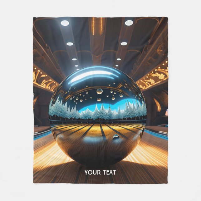 Fantasy Cute Vivid Bowling Glass Ball Fleece Blanket (Front)