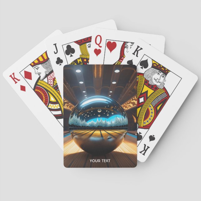 Fantasy Cute Vivid Bowling Glass Ball Poker Cards (Back)