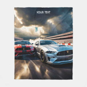 Fantasy Cute Vivid Cars Big Race Fleece Blanket