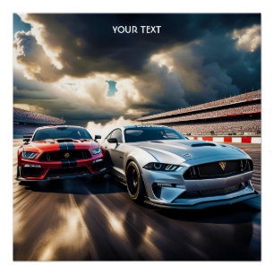 Fantasy Cute Vivid Cars Big Race Poster