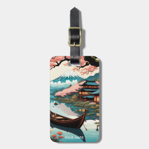 Fantasy Cute Vivid Cherry Japanese Landscape Luggage Tag