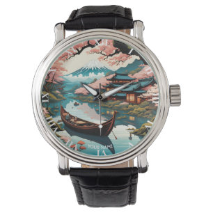 Fantasy Cute Vivid Cherry Japanese Landscape Watch