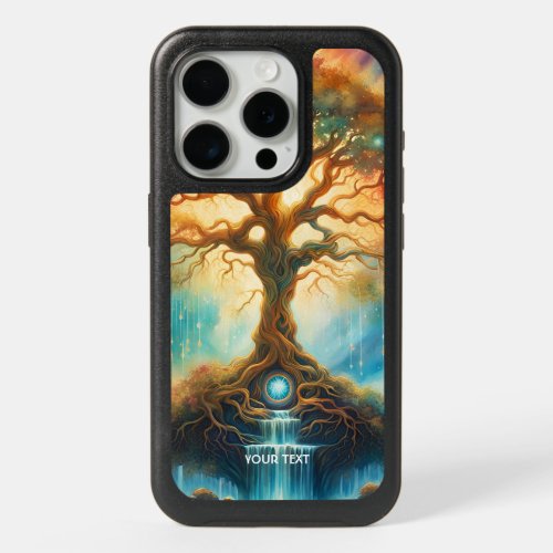 Fantasy Cute Vivid Cosmic Tree Watercolor iPhone 15 Pro Case