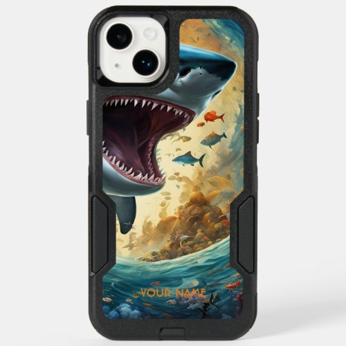 Fantasy Cute Vivid Flowers Shark Wave OtterBox iPhone 14 Plus Case