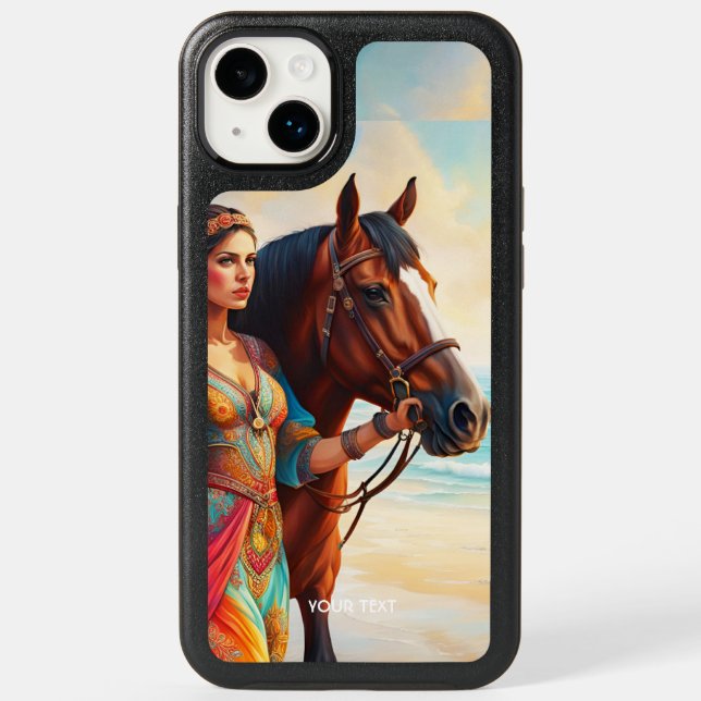 Fantasy Cute Vivid Girl Horse Sea Otterbox iPhone Case (Back)