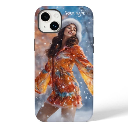 Fantasy Cute Vivid Girl Winter Forest Case-Mate iPhone 14 Plus Case