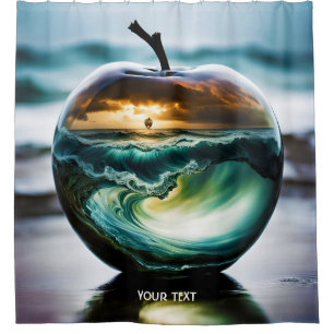 Fantasy Cute Vivid Glass Apple Sea Shower Curtain