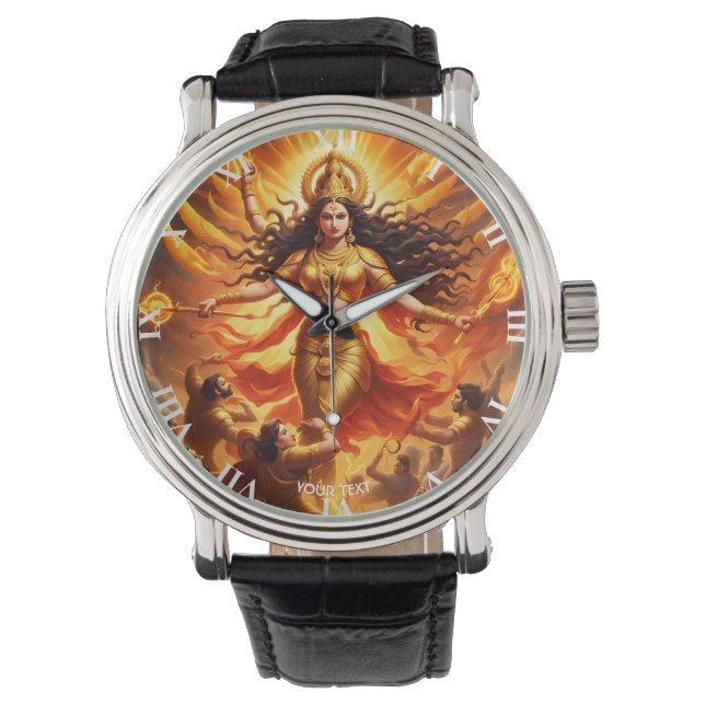 Fantasy Cute Vivid Goddess Durga Battle Watch (Front)