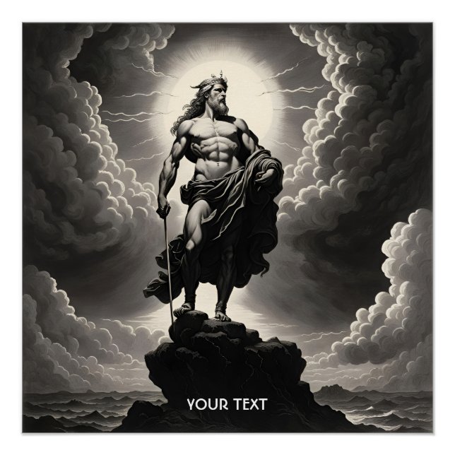 Fantasy Cute Vivid Greek God Clouds Poster (Front)