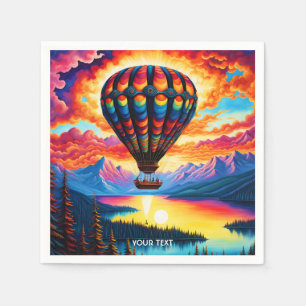 Fantasy Cute Vivid Hot Air Balloon Napkins