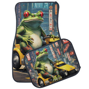 Fantasy Cute Vivid Japanese Frog Tattoo Car Floor Mat