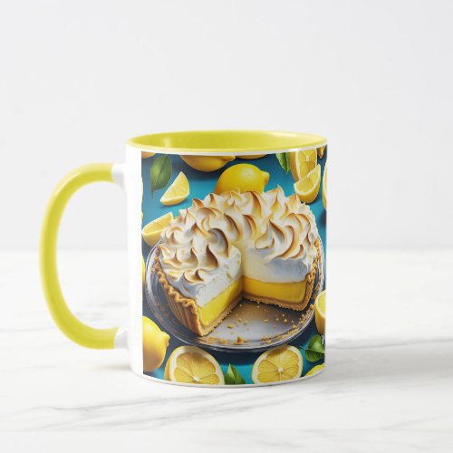 Fantasy Cute Vivid Lemon Meringue Pie Mug