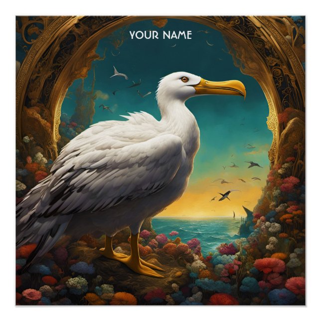 Fantasy Cute Vivid Majestic Great Albatross Poster (Front)
