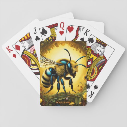Fantasy Cute Vivid Majestic Great Bee Playing Cards