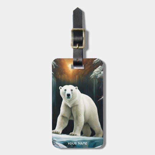 Fantasy Cute Vivid Majestic Polar Bear Luggage Tag