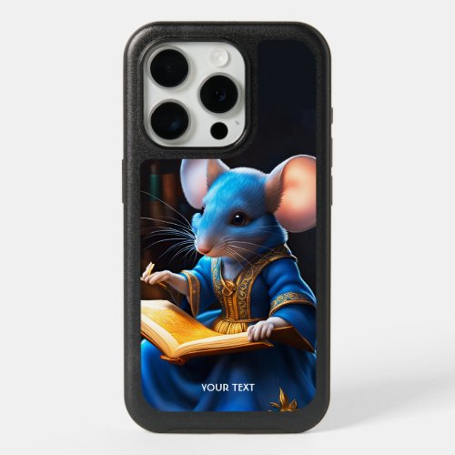 Fantasy Cute Vivid Mouse Book Wizard iPhone 15 Pro Case