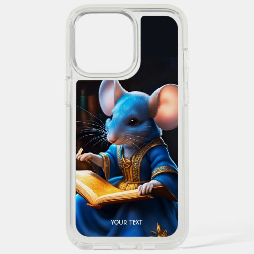 Fantasy Cute Vivid Mouse Book Wizard iPhone 15 Pro Max Case