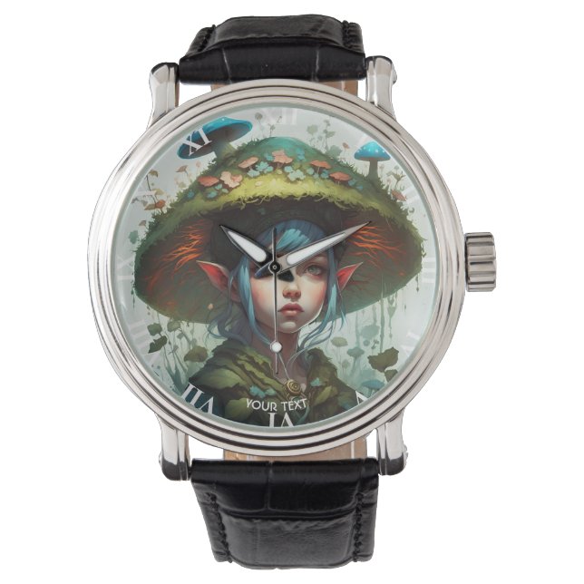 Fantasy Cute Vivid Mushroom Forest Girl Watch (Front)