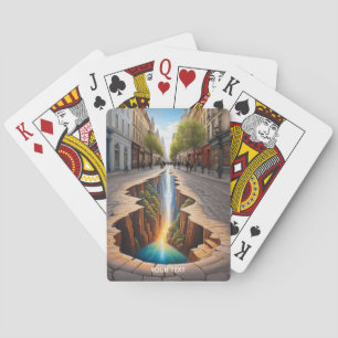 Fantasy Cute Vivid Optical Illusion City Poker Cards