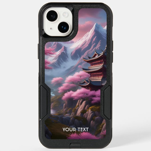 Fantasy Cute Vivid Pagoda Blossom Mountain Otterbox iPhone Case (Back)