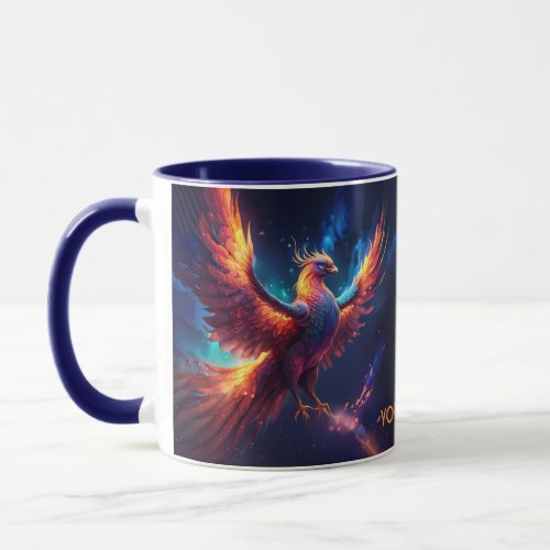 Fantasy Cute Vivid Rising Phoenix Mug