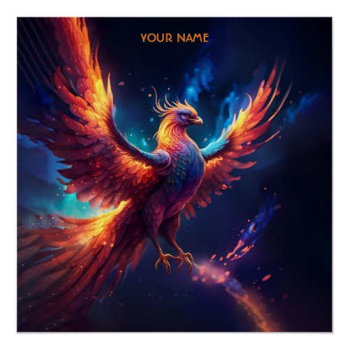 Fantasy Cute Vivid Rising Phoenix Poster