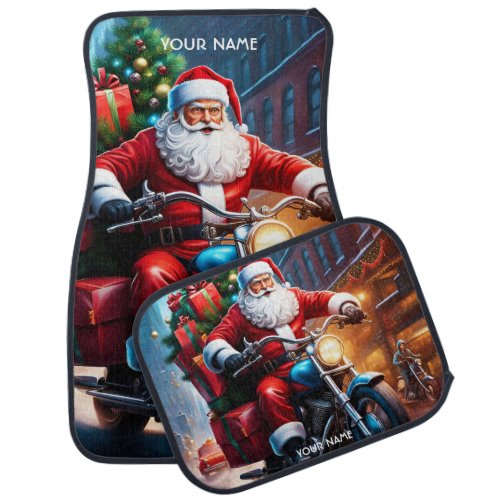 Fantasy Cute Vivid Santa Driving Bike Car Floor Mat