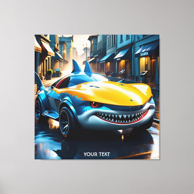 Fantasy Cute Vivid Shark Concept Car Canvas Print (Front)
