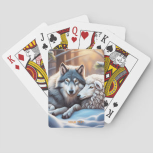 Fantasy Cute Vivid Sheep Wolf Winter Poker Cards