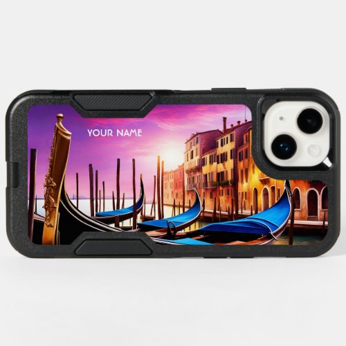 Fantasy Cute Vivid Venice Gondola Sunset  OtterBox iPhone 14 Plus Case
