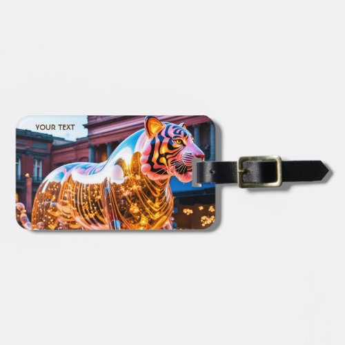 Fantasy Cute Vivid Vibrant Balloon Tiger Luggage Tag