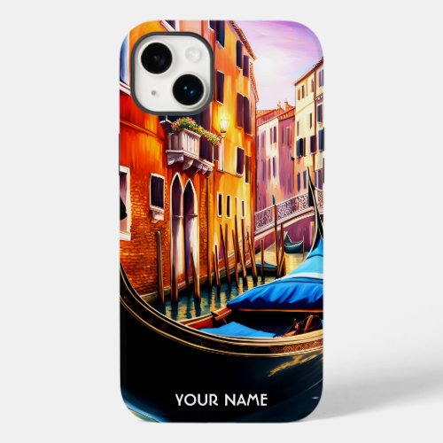Fantasy Cute Vivid Vibrant Venice Gondola Case_Mate iPhone 14 Plus Case