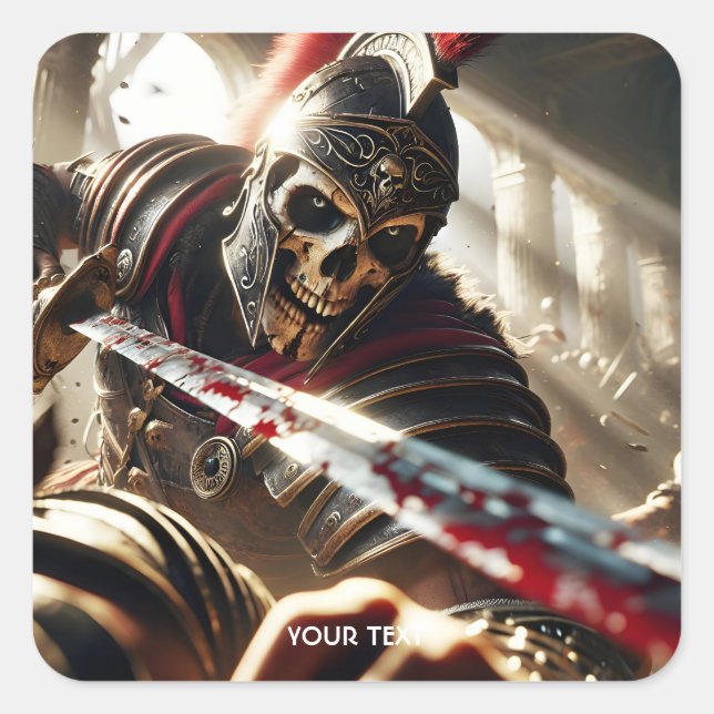Fantasy Cute  Warrior Ancient Armor Square Sticker (Front)