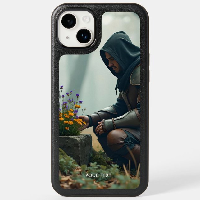 Fantasy Cute Warrior Wild Flowers Otterbox iPhone Case (Back)