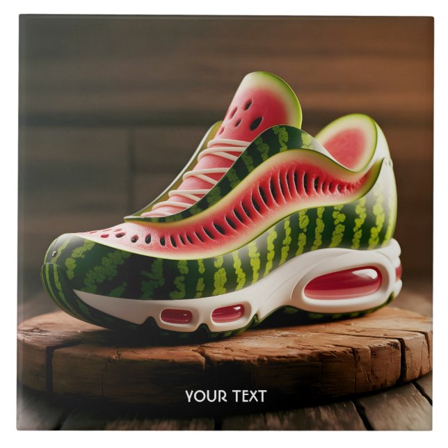 Fantasy Cute Watermelon Sport Shoes Ceramic Tile (Front)