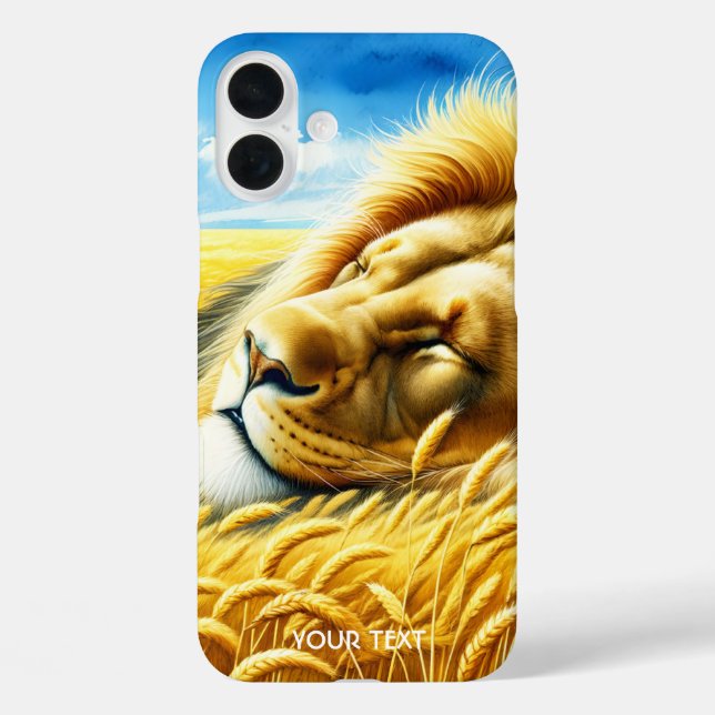 Fantasy Cute Wheat Sleeping Lion Case-Mate iPhone Case (Back)