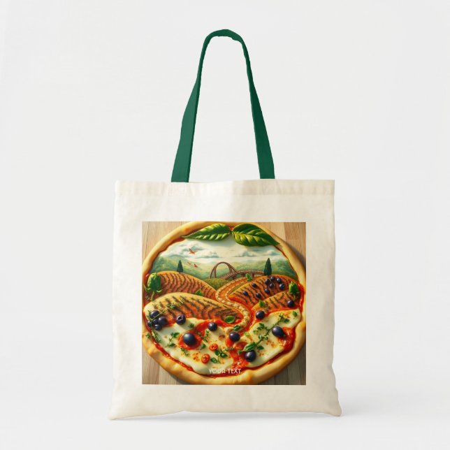 Fantasy Cute Whimsical Italian Landscape Tote Bag (Front)