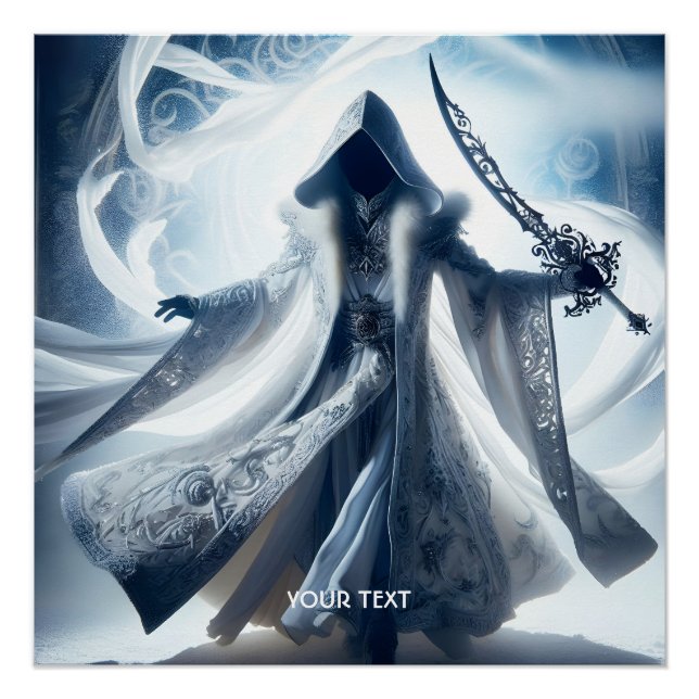 Fantasy Cute White Light Figure Poster (Front)