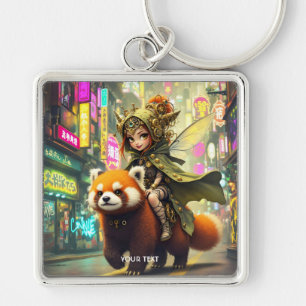 Fantasy Cute Wild Panda Ride Keychain