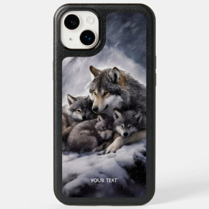 Fantasy Cute Wolf Family Winter OtterBox iPhone 14 Plus Case