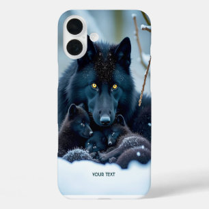 Fantasy Cute Wolf Two Pups iPhone 16 Plus Case