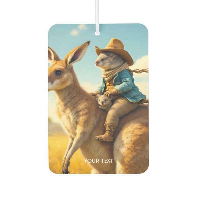 Fantasy Cute Wombat Kangaroo Koala Air Freshener (Front)