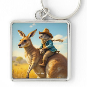 Fantasy Cute Wombat Kangaroo Koala Keychain