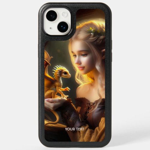 Fantasy Cute Yellow Baby Dragon OtterBox iPhone 14 Plus Case