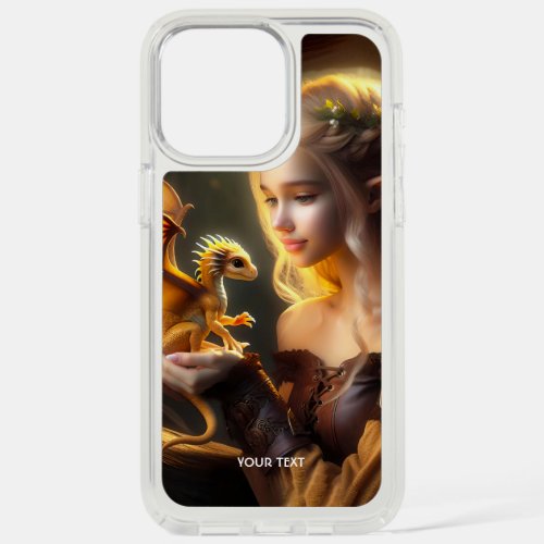 Fantasy Cute Yellow Baby Dragon iPhone 15 Pro Max Case